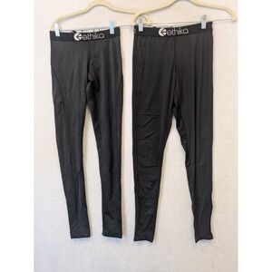 Ethika Women's Size S Black Sparkle Leggings Athletic‎ Pants